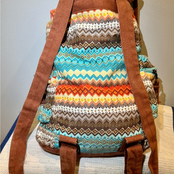 Multicolor Patterned Backpack - Picture 3 of 9